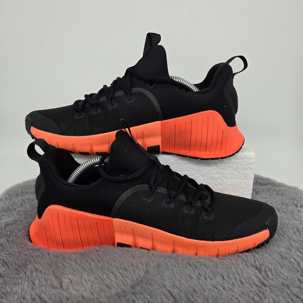 New Nike Free Metcon 6 'Black Hyper Orange' Workout Shoes Women's Size 10 - Picture 6 of 8